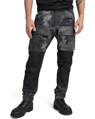 G-Star RAW Pantalones 3D Regular Tapered Cargo Para Hombre - Negro