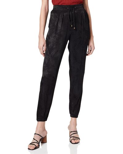 FIND Feather Pattern Silky Jogger - Negro