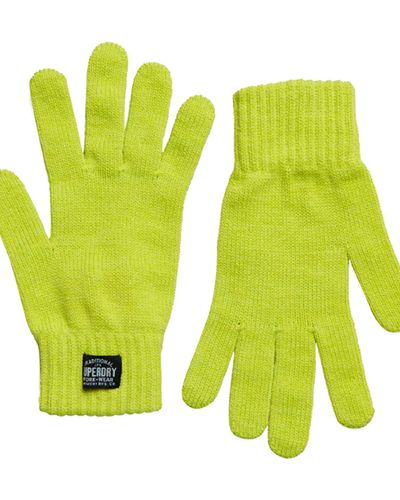 Superdry Klassische Strickhandschuhe Handschuhe - Gelb