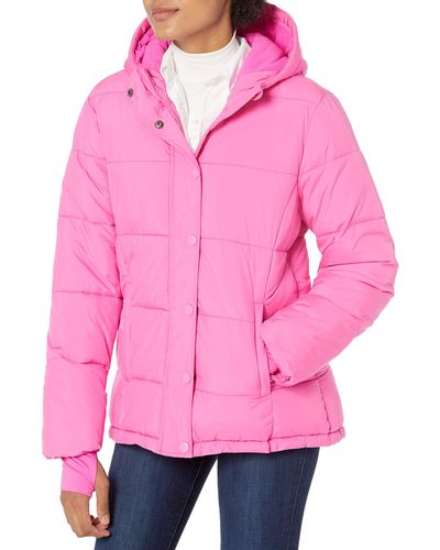 Amazon Essentials Heavy-Weight Hooded Puffer Coat Kleidermantel - Pink