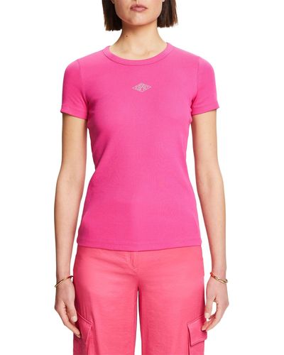 Esprit 014ee1k326 T-shirt - Pink