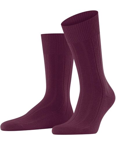 FALKE Lhasa Rib M So Wool Viscose Cashmere Plain 1 Pair Socks - Purple