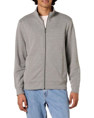 Amazon Essentials Lightweight French Terry Full-zip Mock Neck Sweatshirt - Grey
