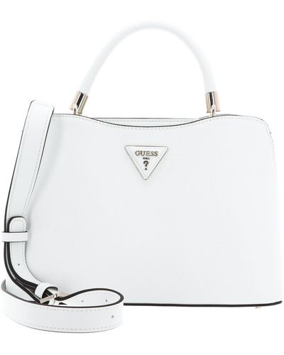Guess Gizele Compartment Satchel White - Bianco