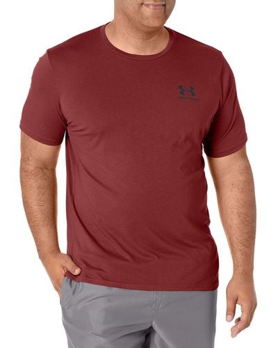 Under Armour Standard Sportstyle Left Chest Short-sleeve T-shirt, - Red