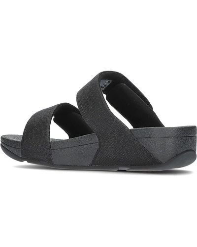 Fitflop Lulu Adjustable Shimmerlux Sandals Eu 41 - Black