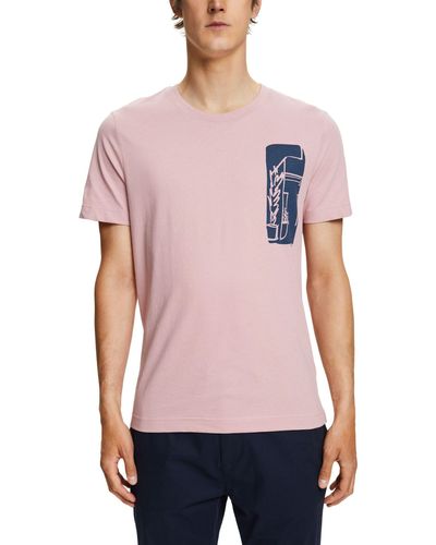 Esprit Edc By T-shirt Met Print Op De Voorkant - Rood