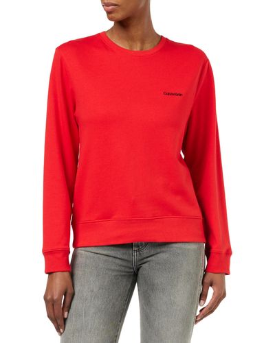 Calvin Klein Vrouwen L/s Sweatshirt Truien - Rood