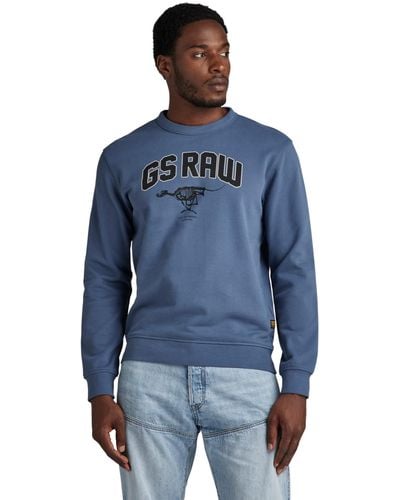 G-Star RAW Skeleton Dog Graphic Sweatshirt - Blau