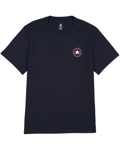Converse T-Shirt Go-To Mini Patch schwarz Code 10026565-A02 - Blau
