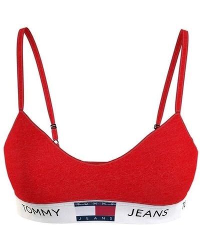 Tommy Hilfiger Tommy Jeans Mujer Sujetador bralette tejido elástico - Rojo