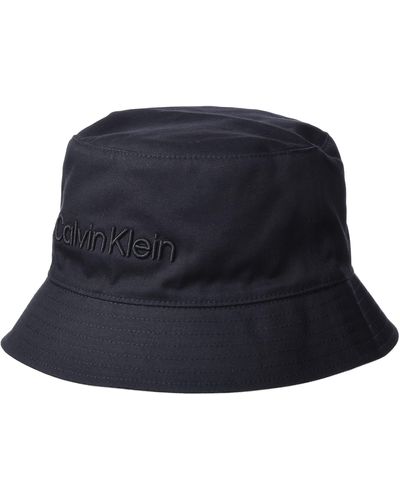 Calvin Klein Cappello da Pescatore Uomo Calvin Embroidery Bucket Hat - Blu