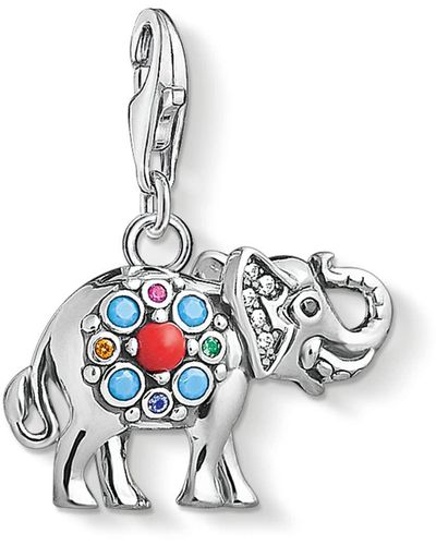 Thomas Sabo Charm-Anhänger Indischer Elefant Charm Club 925 Sterling Silber 1668-506-7 - Mettallic