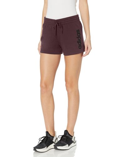 adidas Essentials Slim Logo Shorts - Purple