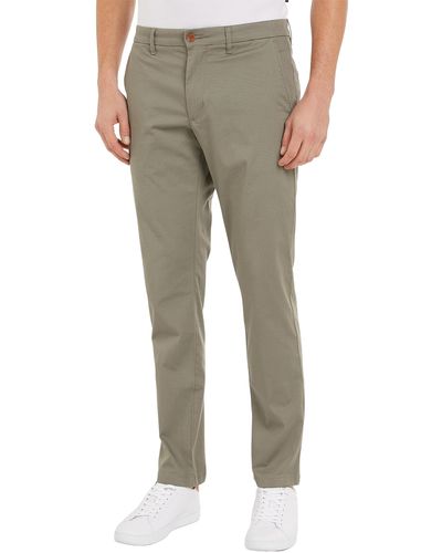 Tommy Hilfiger Trousers Chino Printed Structure Stretch - Natural