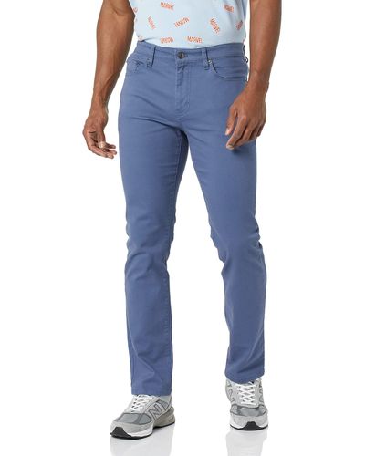 Amazon Essentials Pantalon en Sergé Stretch 5 Poches Coupe Ajustée - Bleu