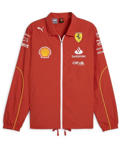 PUMA Scuderia Ferrari 2024 Team Coach Jacket Voor - Rood