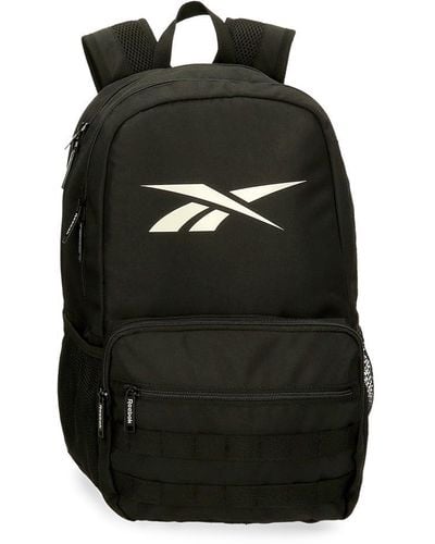 Reebok Malden Mochila Doble Compartimento Negro 33x45x16 cms Poliéster 23,76L by Joumma Bags