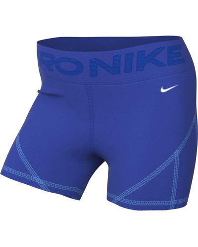 Nike W Np Df Mr 3in Short Nvlty - Blue