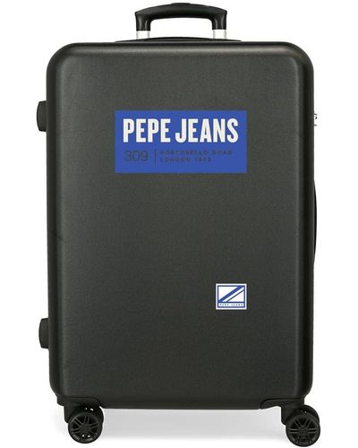 Pepe Jeans Darren Valise Moyenne Noire 46 x 65 x 23 cm Rigide ABS Fermeture à Combinaison latérale 56 l 3,22 kg 4 Roues Doubles