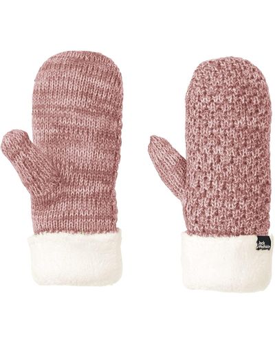 Jack Wolfskin HIGHLOFT Knit Mitten Gloves - Pink