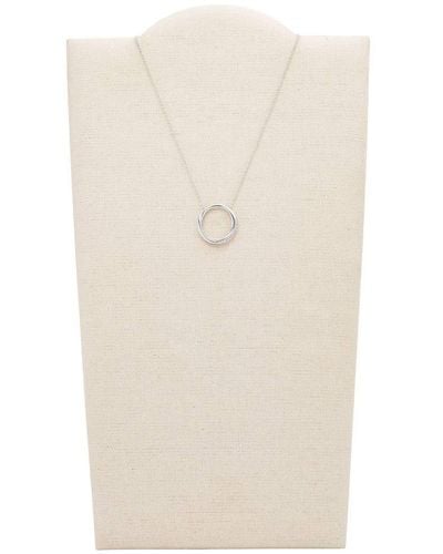 Fossil Stainless Steel Pendant Necklace Jf03018040 - Metallic