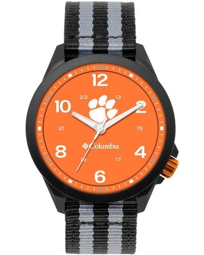 Columbia Mens Crestview Clemson Nylon Strap Watch - Css10-107 - Orange