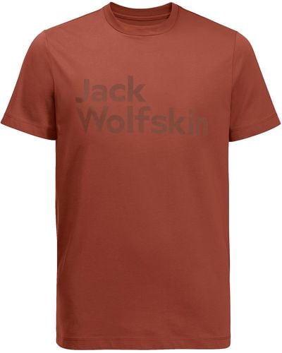 Jack Wolfskin Essential Logo T M Carmine XL - Rot