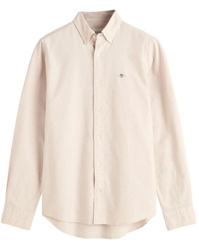 GANT Slim Oxford Shirt - Natural