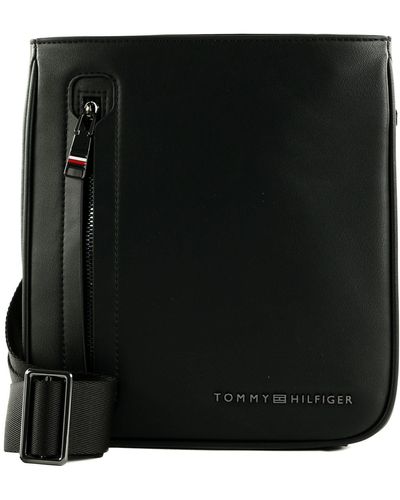 Tommy Hilfiger Th Modern Pu Mini Crossover Bag Black - Zwart