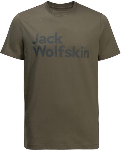 Jack Wolfskin Essential Logo T M Island Moss XL - Grün
