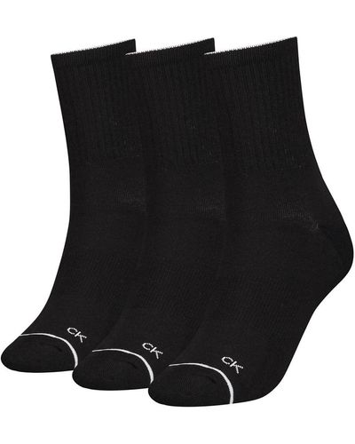 Calvin Klein Athleisure 'S Crew Socks 3 Pack - Negro