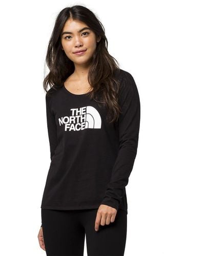 The North Face Long??μsleeve Half Dome Scoop Tee S Style: Ch2k-ky4 - Black