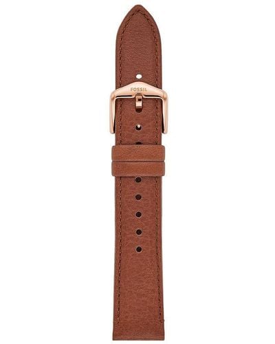 Fossil 18 Mm Litehide Brown Leather Watch Strap S181501