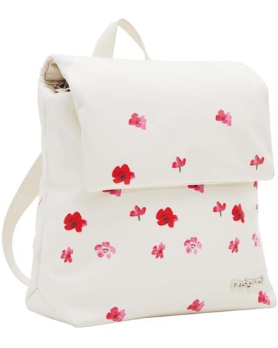 Desigual S Padded Floral Backpack - Pink
