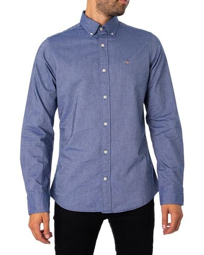 GANT Slim Oxford Shirt Klassisches Hemd - Blau