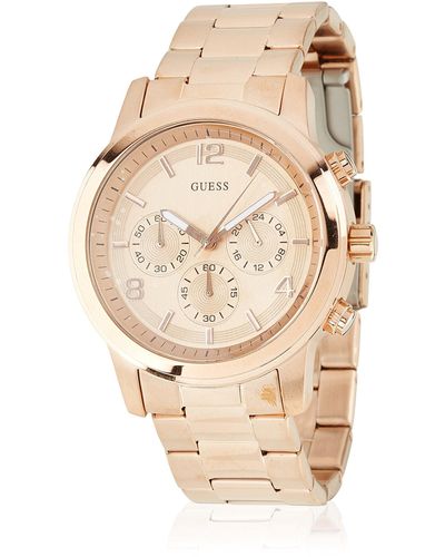 Guess Chronograph Quartz Watch With Stainless Steel Strap W17004l1 - Pink