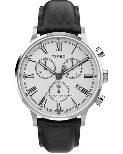 Timex Waterbury Classic Chrono 40mm Tw2u88100vq Quartz Watch - Metallic