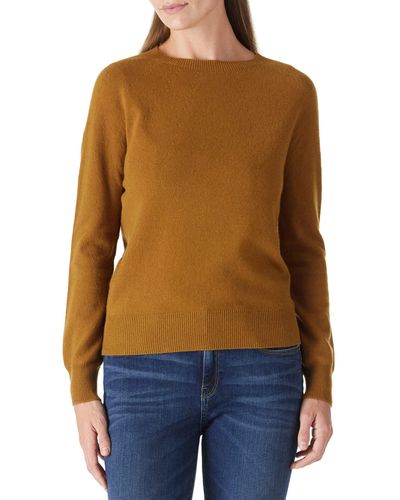 HIKARO 100% Merino Wool Sweater Seamless Cowl Neck Long Sleeve Pullover - Blau