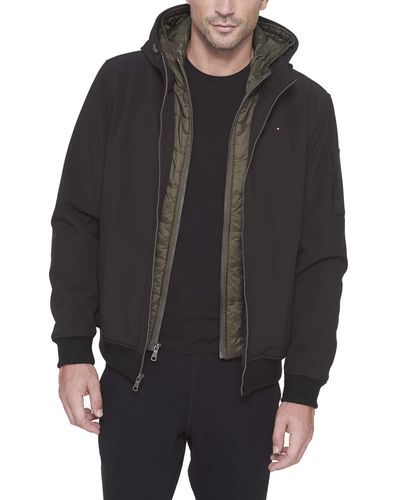 Tommy Hilfiger Flight Bomber With Contrast Sleeves in Green for