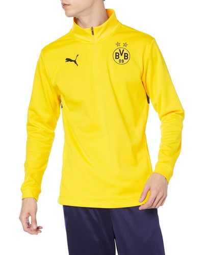 PUMA Borussia Dortmund Prematch 1/4 Zip Sweatshirt gelb/schwarz