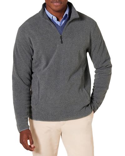 Amazon Essentials Quarter-Zip Polar fleece-outerwear-jackets - Grau