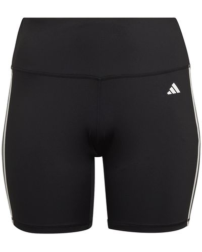 adidas Training Essentials 3-stripes High-waisted Shorts Voor - Zwart
