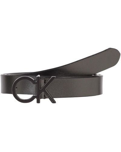 Calvin Klein Re-lock Belt 20mm Gunmetal - Black