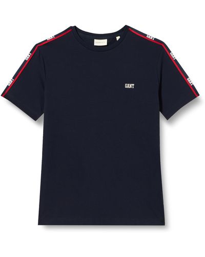 GANT Shoulder Tape Ss T-shirt - Blue