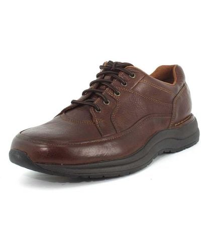 Rockport New Edge Hill Ii Walking Shoes Brown Leather 10.5