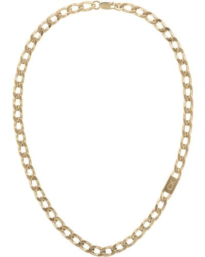 Calvin Klein Collar de cadena para Hombre Colección OUTLOOK Oro amarillo - 35000252 - Metálico