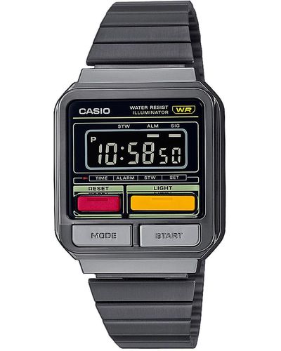 G-Shock Orologio Digitale al Quarzo Uomo con Cinturino in Acciaio Inossidabile A120WEGG-1BEF - Grigio