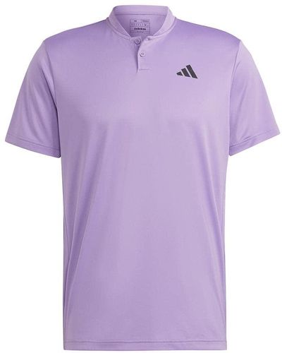 adidas Club Tennis S Henley Short Sleeve Shirt - Purple
