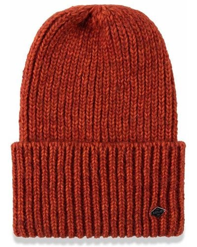 Replay Knitted Hat With Alpaca Fur - Red